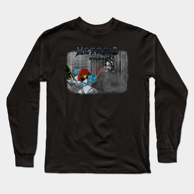 Glimpse of Dread Long Sleeve T-Shirt by PsychtronArtworx